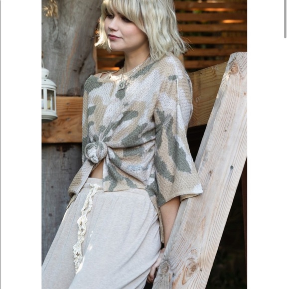 POL Camo Print Lightweight Sweater - Picture 4 of 16